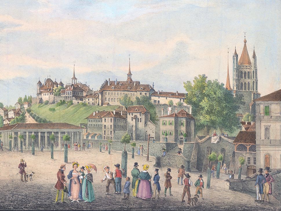 &copy; Anonyme – lithographie aquarellée © Musée historique de Lausanne (MHL)